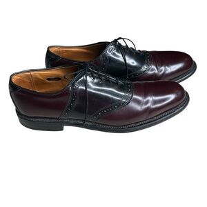 Allen Edmonds Men’s Shelton Black and Burgundy Oxfords. Size 11 1/2 A, narrow